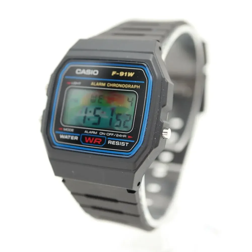 Casio F-91W Custom Venusaur Mod UPGRADED GREEN BACKLIGHT Digital Watch Grass